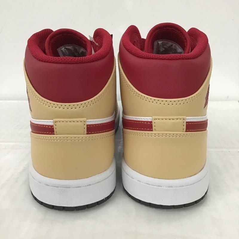 ナイキ NIKE スニーカー スニーカー 554724 201 AIR JORDAN 1 MID 26.5cm 箱有 26.5cm ワンポイント 白 / ホワイト / X ベージュ / ベージュ / X ボルドー / ボルドー /  メンズ USED 古着 中古 10097909