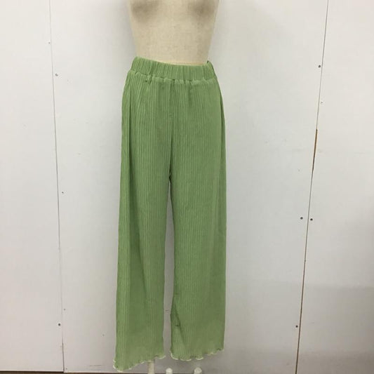 ローリーズファーム LOWRYS FARM ボトムス ボトムス カジュアルパンツ フレアパンツ ワイドパンツ ストレートパンツ FREE 無地 緑 / グリーン /  レディース USED 古着 中古 10097927