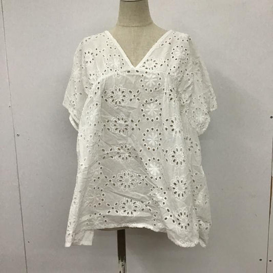 サマンサモスモス Samansa Mos2 カットソー 半袖 半袖カットソー Vネック 総柄 花柄 ノースリーブカットソー FREE 花柄 白 / ホワイト /  レディース USED 古着 中古 10097940