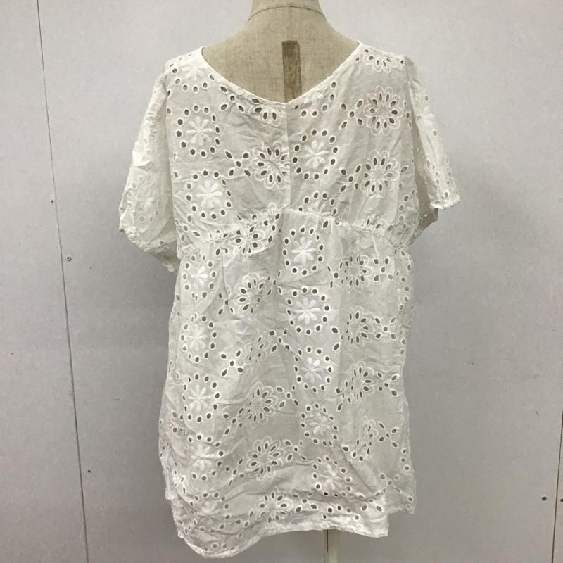 サマンサモスモス Samansa Mos2 カットソー 半袖 半袖カットソー Vネック 総柄 花柄 ノースリーブカットソー FREE 花柄 白 / ホワイト /  レディース USED 古着 中古 10097940