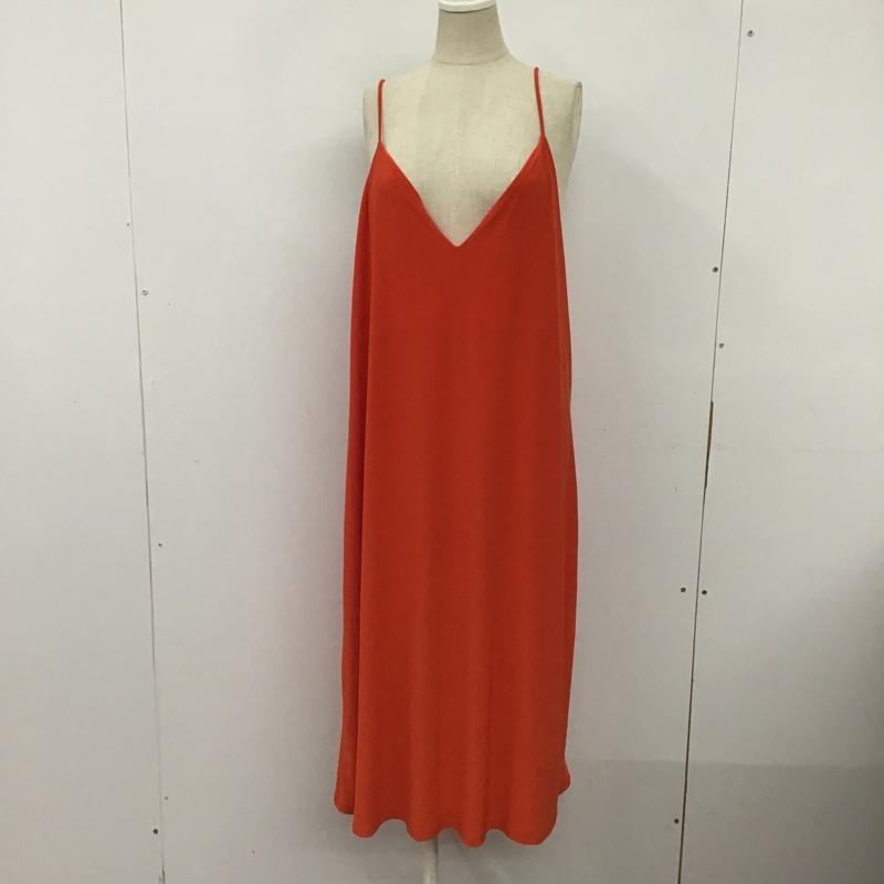 ザラ ZARA ワンピース ロングスカート キャミワンピース ノースリーブワンピース ロングワンピース L 無地 橙 / オレンジ /  レディース USED 古着 中古 10097942