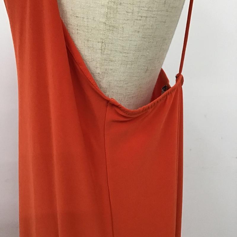 ザラ ZARA ワンピース ロングスカート キャミワンピース ノースリーブワンピース ロングワンピース L 無地 橙 / オレンジ /  レディース USED 古着 中古 10097942