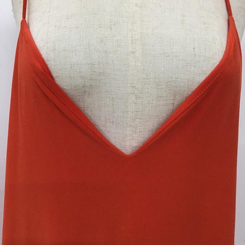 ザラ ZARA ワンピース ロングスカート キャミワンピース ノースリーブワンピース ロングワンピース L 無地 橙 / オレンジ /  レディース USED 古着 中古 10097942