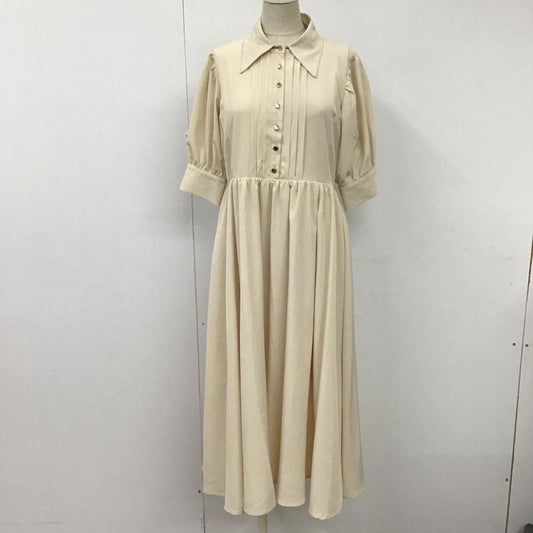 トルテ TORTE ワンピース ロングスカート 4224023100 フロントプリーツ M 無地 アイボリー / アイボリー /  レディース USED 古着 中古 10097946