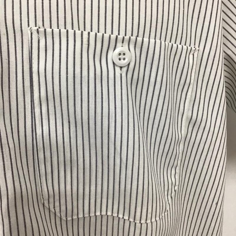 レッドキャップ RED KAP シャツ、ブラウス 半袖 ワークシャツ M ストライプ 白 / ホワイト / X 紺 / ネイビー /  メンズ USED 古着 中古 10097962