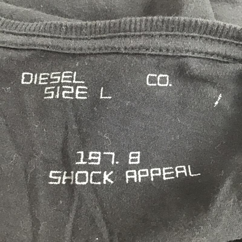 ディーゼル DIESEL Tシャツ 半袖 L プリント 黒 / ブラック /  メンズ USED 古着 中古 10097979