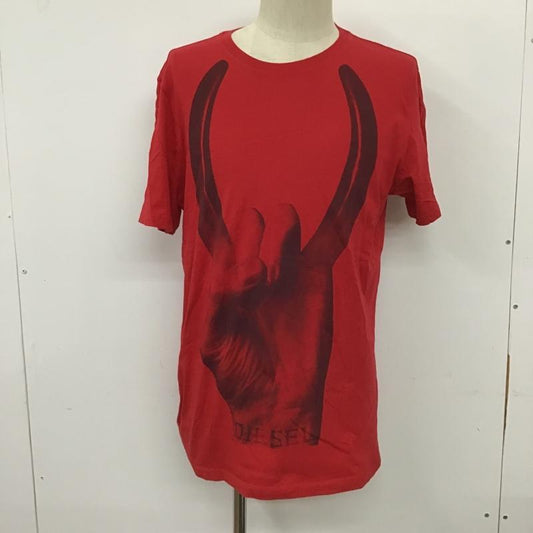 ディーゼル DIESEL Tシャツ 半袖 L プリント 赤 / レッド /  メンズ USED 古着 中古 10097980