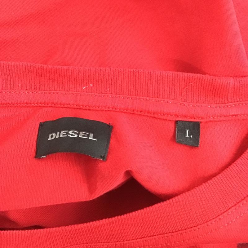 ディーゼル DIESEL Tシャツ 半袖 L プリント 赤 / レッド /  メンズ USED 古着 中古 10097980