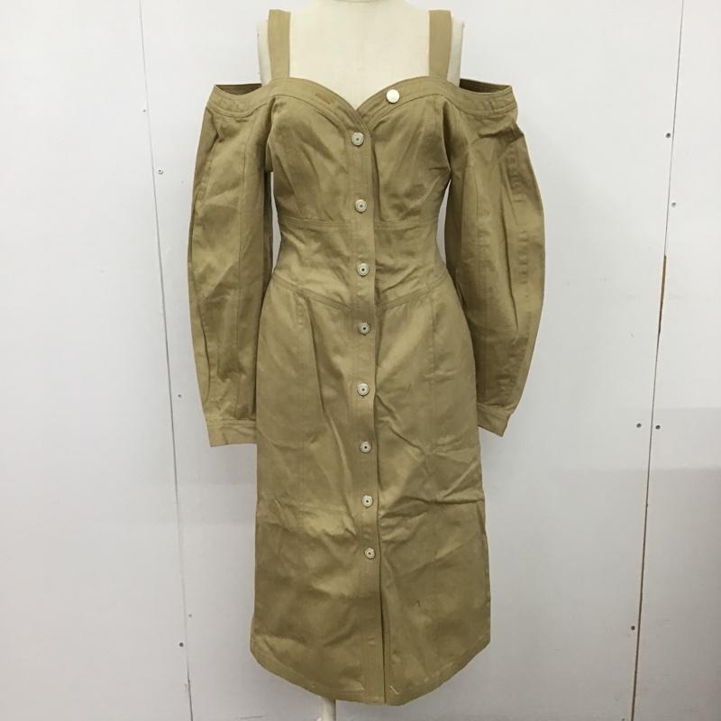 スライ SLY ワンピース ロングスカート 030BS433-1150 OPENSHOULDERMIDIOP ロングワンピース ノースリーブワンピース 前開ワンピース 1 無地 ベージュ / ベージュ /  レディース USED 古着 中古 10097987