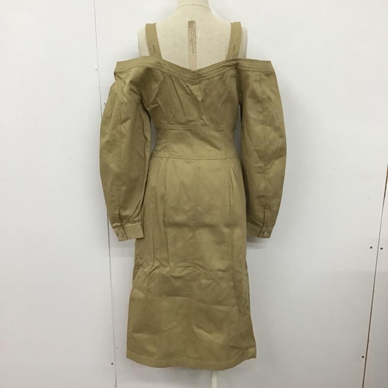 スライ SLY ワンピース ロングスカート 030BS433-1150 OPENSHOULDERMIDIOP ロングワンピース ノースリーブワンピース 前開ワンピース 1 無地 ベージュ / ベージュ /  レディース USED 古着 中古 10097987