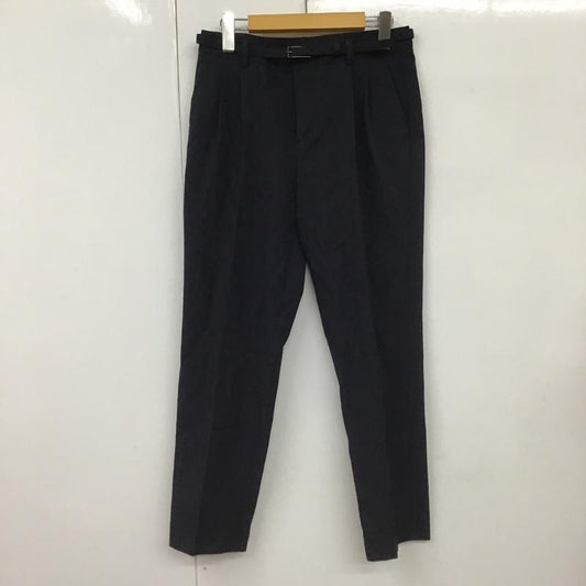 グリーンレーベルリラクシング green label relaxing パンツ スラックス 3514-162-1553 リネコタックベルトパンツ センタータックパンツ カジュアルパンツ スリムパンツ 40 無地 紺 / ネイビー /  レディース USED 古着 中古 10097990