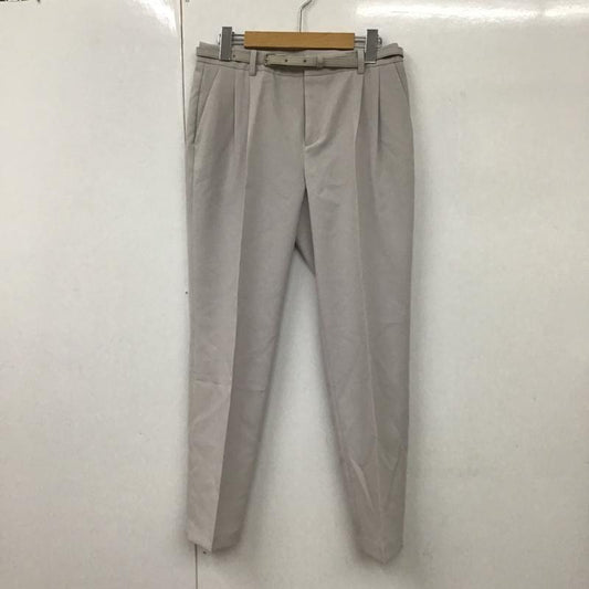 グリーンレーベルリラクシング green label relaxing パンツ スラックス 3514-162-1553 リネコタックベルトパンツ センタータックパンツ カジュアルパンツ スリムパンツ 40 無地 灰 / グレー /  レディース USED 古着 中古 10097997