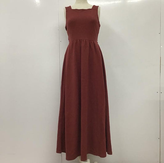 マウジー MOUSSY ワンピース ロングスカート 010AAH80-5670 BACK KNOT DRESS 鹿の子 FREE 無地 ボルドー / ボルドー /  レディース USED 古着 中古 10098002