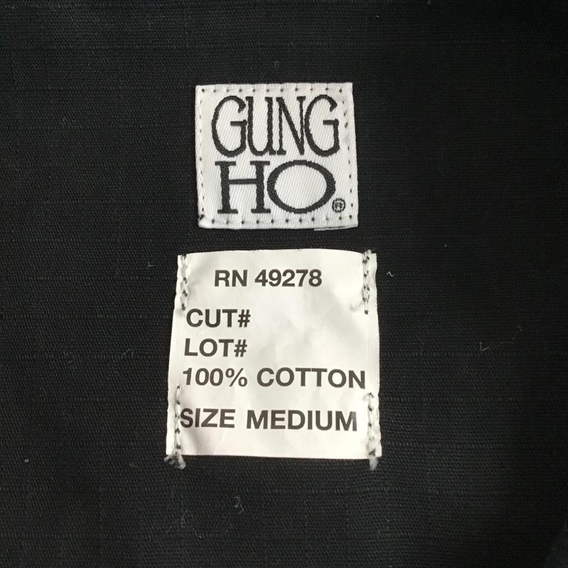 ガンホー GUNG HO シャツ、ブラウス 半袖 212-1023 FATIGUESHIRTSHORTSLEEVE 半袖シャツ カジュアルシャツ FREAKSSTORE M 無地 黒 / ブラック /  メンズ USED 古着 中古 10098020