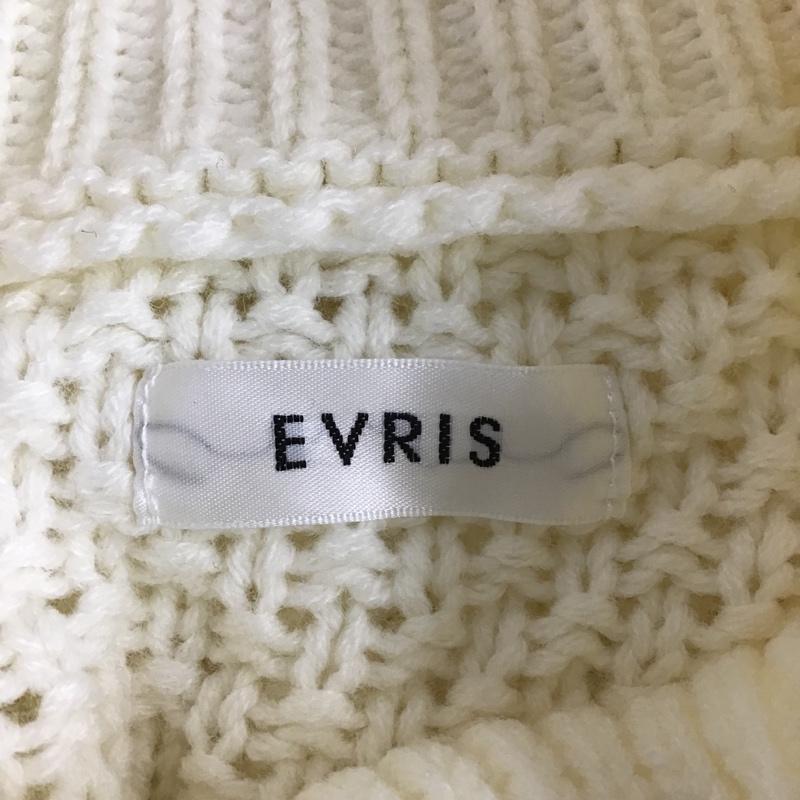 エヴリス EVRIS ニット、セーター 長袖 371662602501 タートルネック ドロップショルダー FREE 無地 オフホワイト / オフホワイト /  レディース USED 古着 中古 10098021