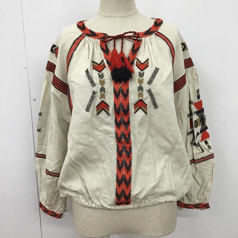 スライ SLY カットソー 長袖 0309SY30-0320 FREE 刺繍 黒 / ブラック / X 赤 / レッド / X アイボリー / アイボリー /  レディース USED 古着 中古 10098023