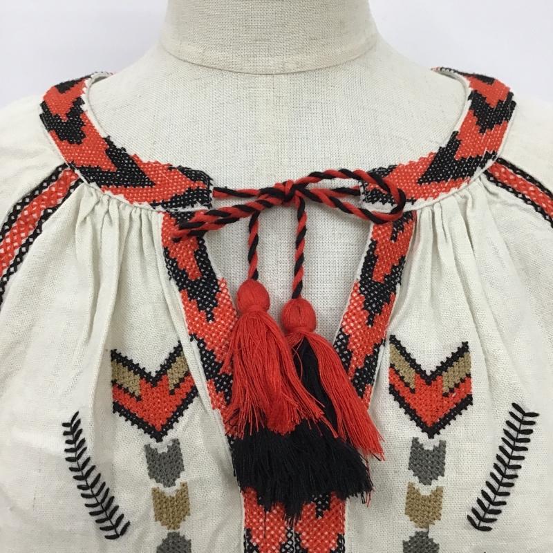 スライ SLY カットソー 長袖 0309SY30-0320 FREE 刺繍 黒 / ブラック / X 赤 / レッド / X アイボリー / アイボリー /  レディース USED 古着 中古 10098023