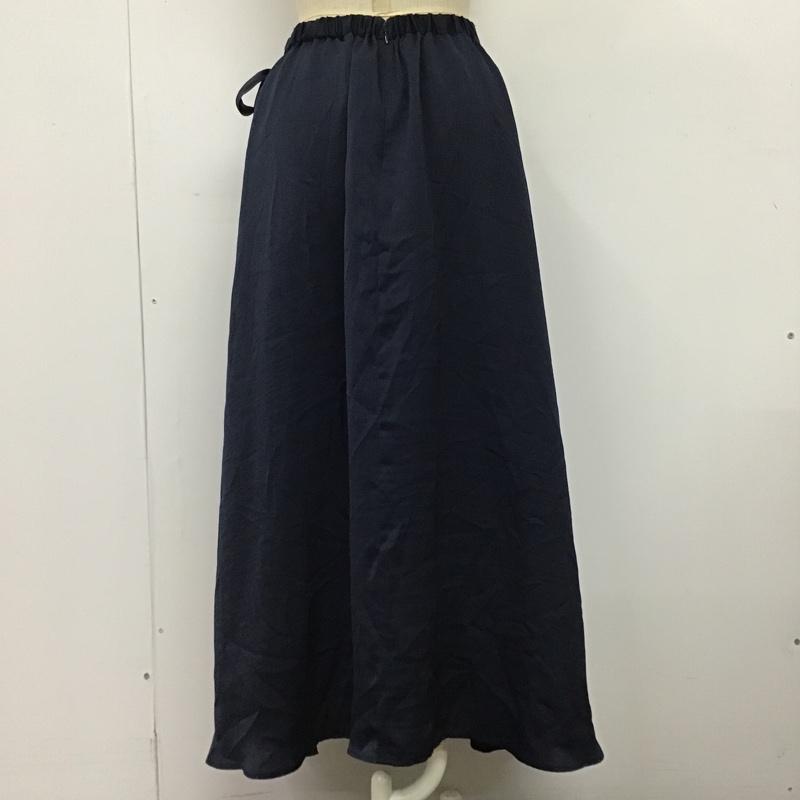 サニーレーベル Sonny Label スカート ロングスカート LA76-25F002 サイドリボンタックスカート FREE 無地 紺 / ネイビー /  レディース USED 古着 中古 10098033