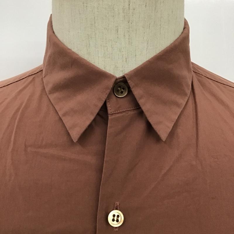 ラッドミュージシャン LAD MUSICIAN シャツ、ブラウス 長袖 2314-101 長袖シャツ カラーシャツ カジュアルシャツ 44 無地 茶 / ブラウン /  メンズ USED 古着 中古 10098034