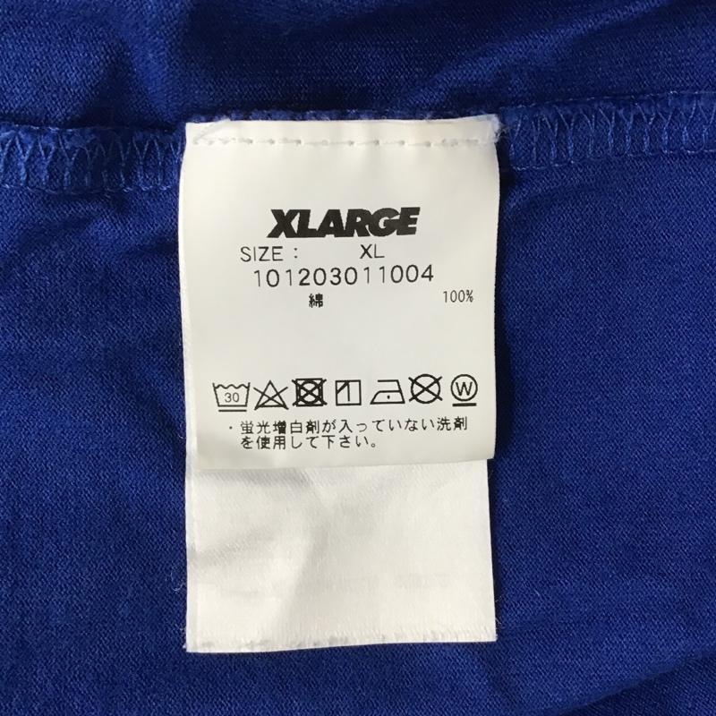 エクストララージ XLARGE Tシャツ 半袖 101203011004 フロントロゴポケットTシャツ 半袖Tシャツ クルーネックカットソー XL ロゴ、文字 青 / ブルー /  メンズ USED 古着 中古 10098048