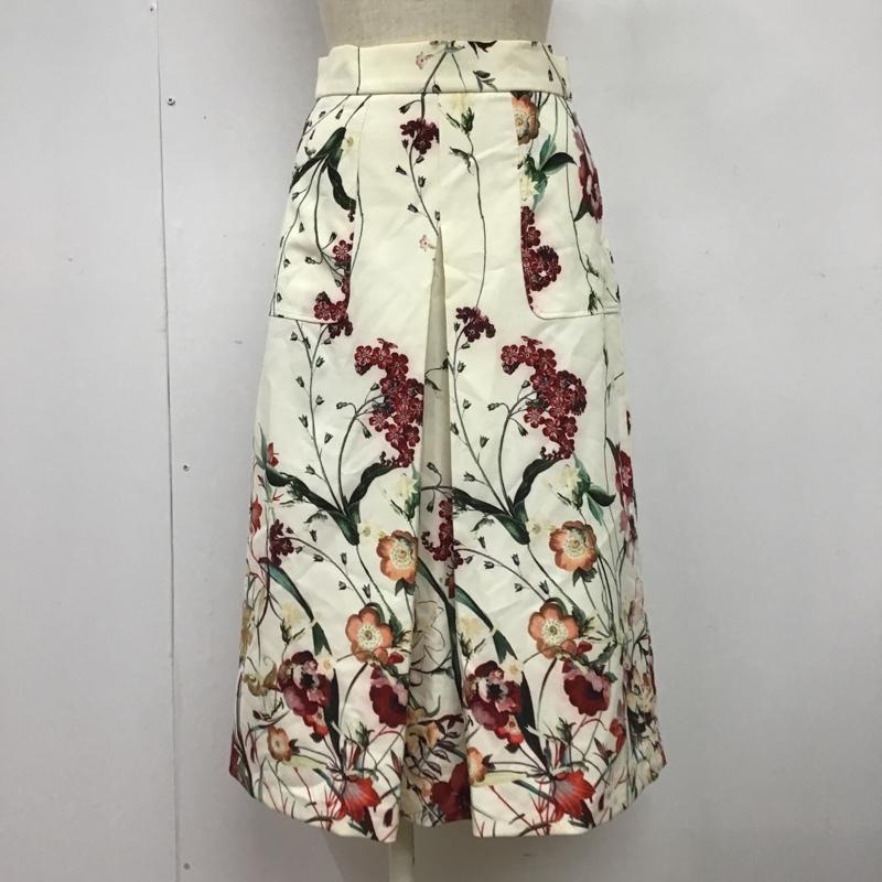 ザラ ZARA スカート ひざ丈スカート 2252 627 251 ボックスプリーツ XS 花柄 マルチカラー / マルチカラー /  レディース USED 古着 中古 10098049