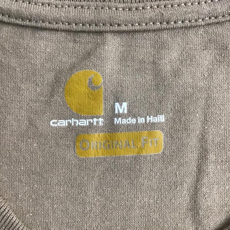 カーハート Carhartt Tシャツ 半袖 半袖カットソー プリントTシャツ クルーネックカットソー M ロゴ、文字 ベージュ / ベージュ /  メンズ USED 古着 中古 10098052