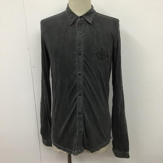 ディーゼル DIESEL シャツ、ブラウス 長袖 長袖シャツ カジュアルシャツ カラーシャツ S ロゴ、文字 黒 / ブラック /  メンズ USED 古着 中古 10098064