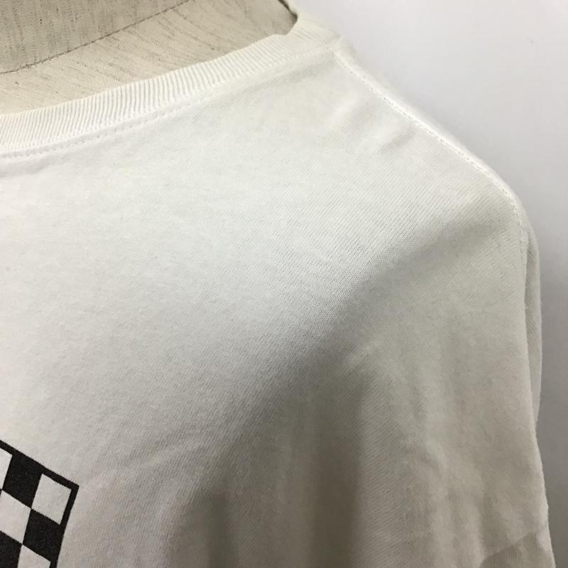 バンズ VANS Tシャツ 半袖 半袖カットソー プリントTシャツ クルーネックカットソー L ロゴ、文字 白 / ホワイト /  メンズ USED 古着 中古 10098074