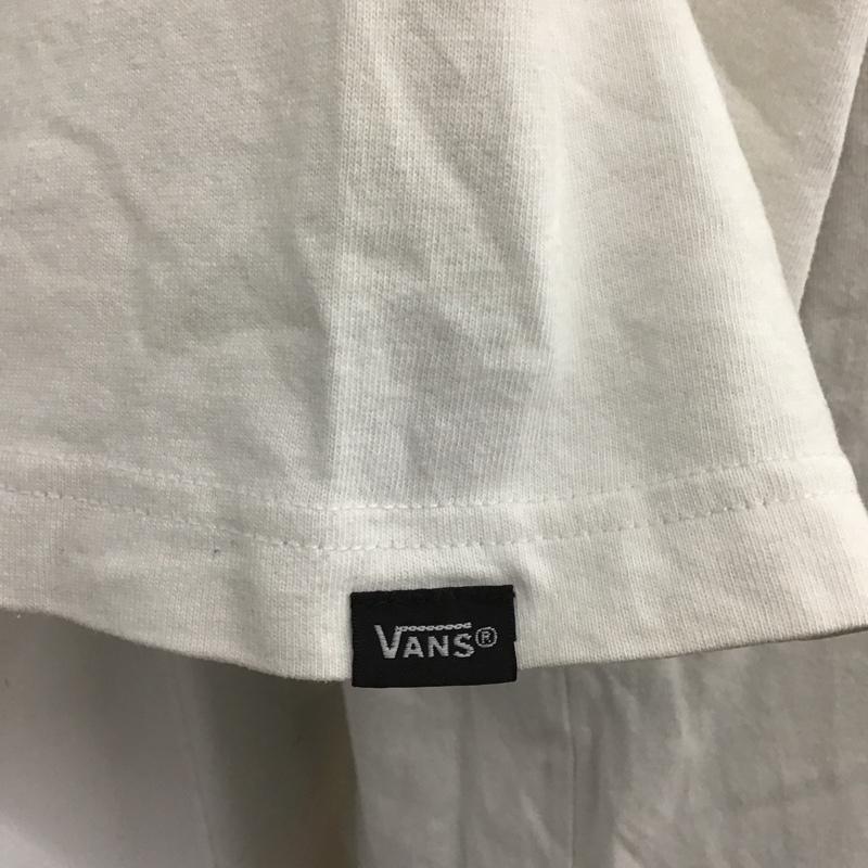 バンズ VANS Tシャツ 半袖 半袖カットソー プリントTシャツ クルーネックカットソー L ロゴ、文字 白 / ホワイト /  メンズ USED 古着 中古 10098074