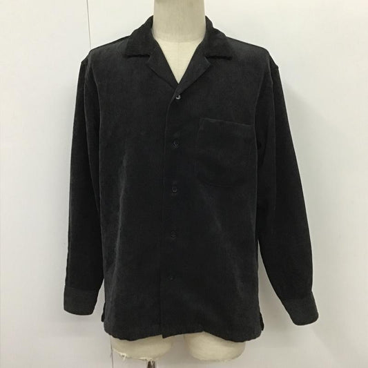 ナノユニバース nano・universe シャツ、ブラウス 長袖 674-1220013 リラックスコーデュロイシャツ S 無地 黒 / ブラック /  メンズ USED 古着 中古 10098085