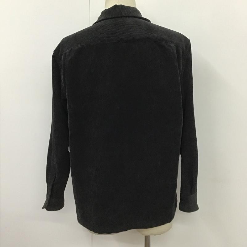 ナノユニバース nano・universe シャツ、ブラウス 長袖 674-1220013 リラックスコーデュロイシャツ S 無地 黒 / ブラック /  メンズ USED 古着 中古 10098085