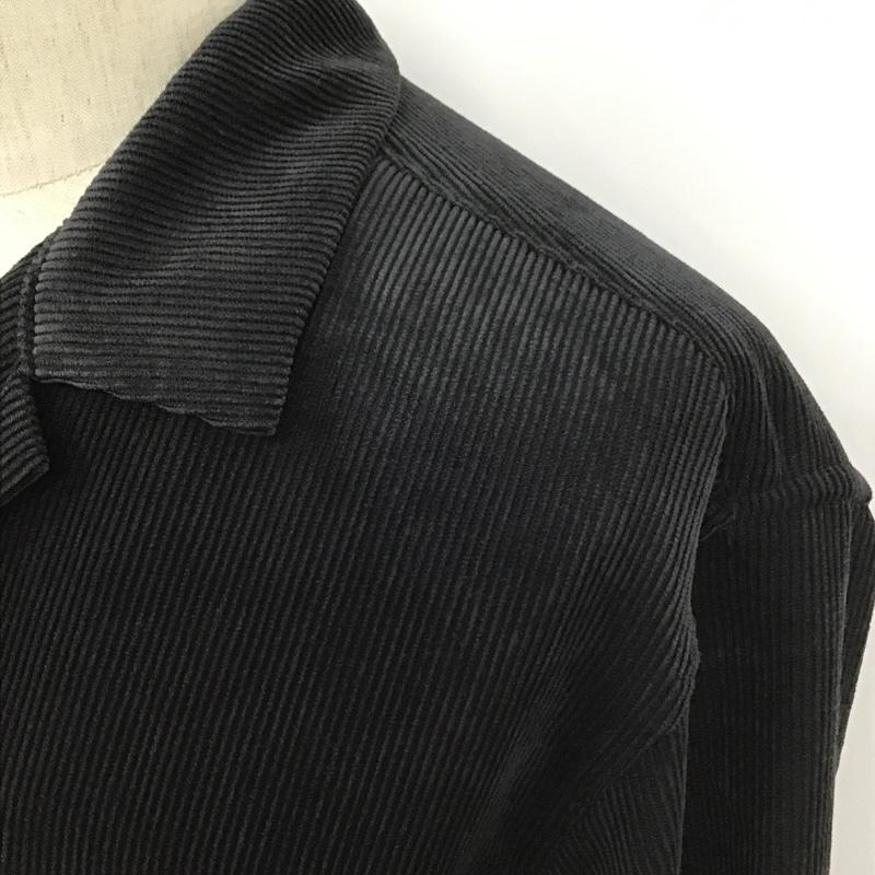 ナノユニバース nano・universe シャツ、ブラウス 長袖 674-1220013 リラックスコーデュロイシャツ S 無地 黒 / ブラック /  メンズ USED 古着 中古 10098085