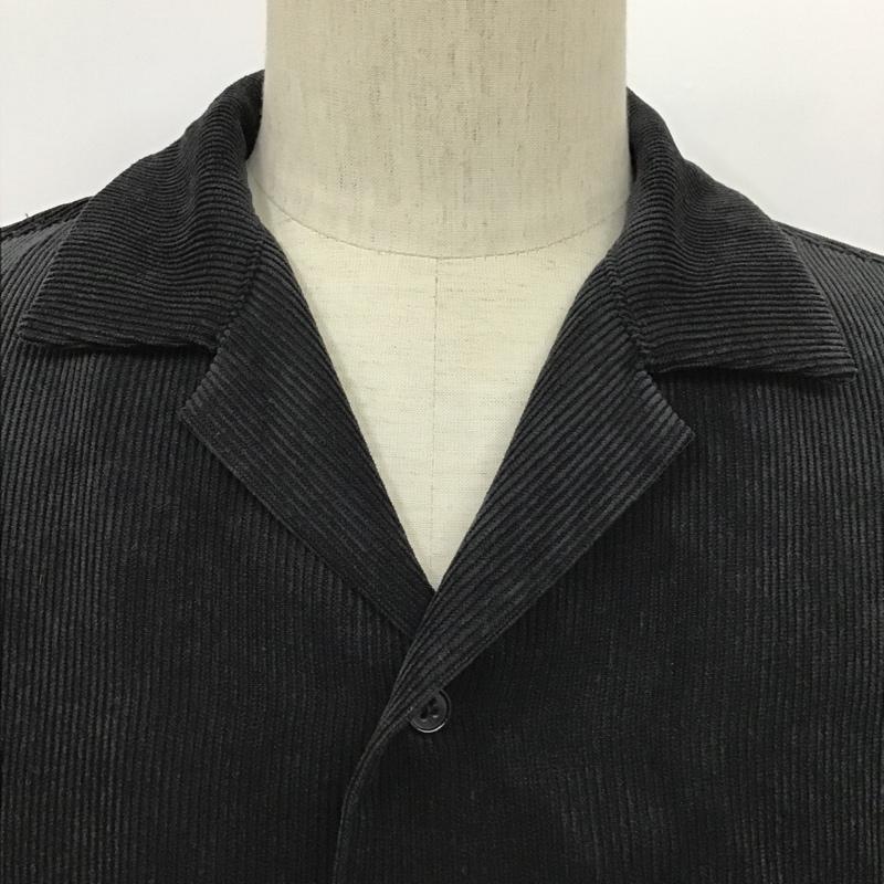 ナノユニバース nano・universe シャツ、ブラウス 長袖 674-1220013 リラックスコーデュロイシャツ S 無地 黒 / ブラック /  メンズ USED 古着 中古 10098085
