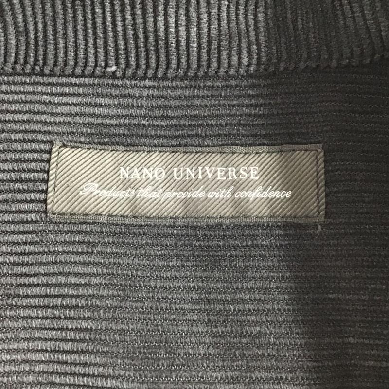 ナノユニバース nano・universe シャツ、ブラウス 長袖 674-1220013 リラックスコーデュロイシャツ S 無地 黒 / ブラック /  メンズ USED 古着 中古 10098085