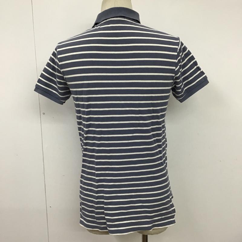 ポロバイラルフローレン Polo by RALPH LAUREN ポロシャツ 半袖 ボーダー S ワンポイント 白 / ホワイト / X 灰 / グレー /  メンズ USED 古着 中古 10098127