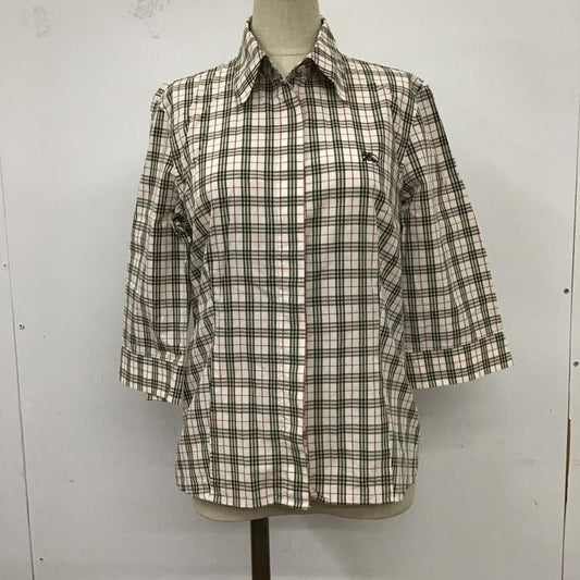バーバリーブルーレーベル BURBERRY BLUE LABEL シャツ、ブラウス 七分袖 FE526-208 七分丈シャツ チェックシャツ カラーシャツ カジュアルシャツ 38 チェック マルチカラー / マルチカラー /  レディース USED 古着 中古 10098128