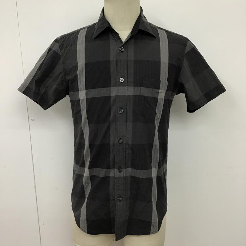 ブラックレーベル・クレストブリッジ BLACK LABEL CRESTBRIDGE シャツ、ブラウス 半袖 51M38-732-09 S チェック 黒 / ブラック / X 白 / ホワイト /  メンズ USED 古着 中古 10098139