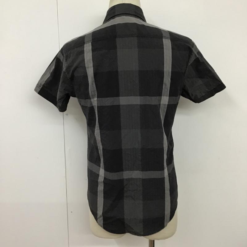 ブラックレーベル・クレストブリッジ BLACK LABEL CRESTBRIDGE シャツ、ブラウス 半袖 51M38-732-09 S チェック 黒 / ブラック / X 白 / ホワイト /  メンズ USED 古着 中古 10098139