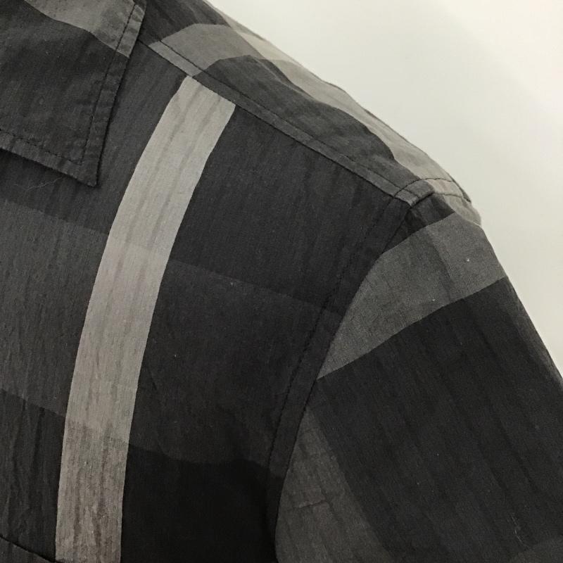 ブラックレーベル・クレストブリッジ BLACK LABEL CRESTBRIDGE シャツ、ブラウス 半袖 51M38-732-09 S チェック 黒 / ブラック / X 白 / ホワイト /  メンズ USED 古着 中古 10098139