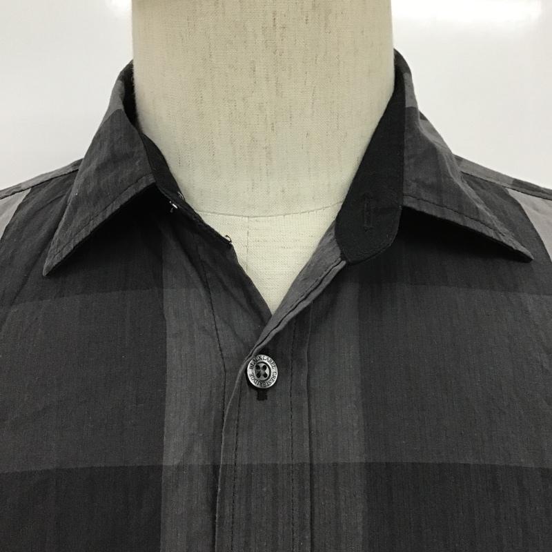 ブラックレーベル・クレストブリッジ BLACK LABEL CRESTBRIDGE シャツ、ブラウス 半袖 51M38-732-09 S チェック 黒 / ブラック / X 白 / ホワイト /  メンズ USED 古着 中古 10098139