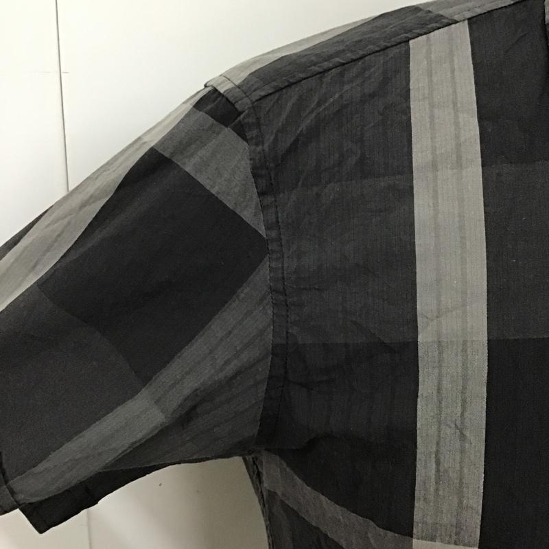 ブラックレーベル・クレストブリッジ BLACK LABEL CRESTBRIDGE シャツ、ブラウス 半袖 51M38-732-09 S チェック 黒 / ブラック / X 白 / ホワイト /  メンズ USED 古着 中古 10098139