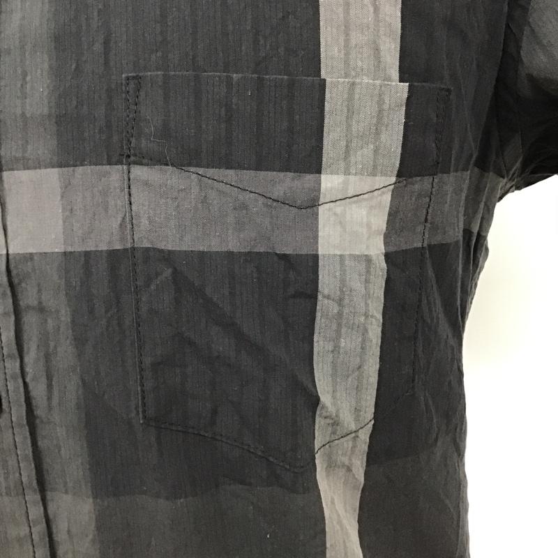 ブラックレーベル・クレストブリッジ BLACK LABEL CRESTBRIDGE シャツ、ブラウス 半袖 51M38-732-09 S チェック 黒 / ブラック / X 白 / ホワイト /  メンズ USED 古着 中古 10098139