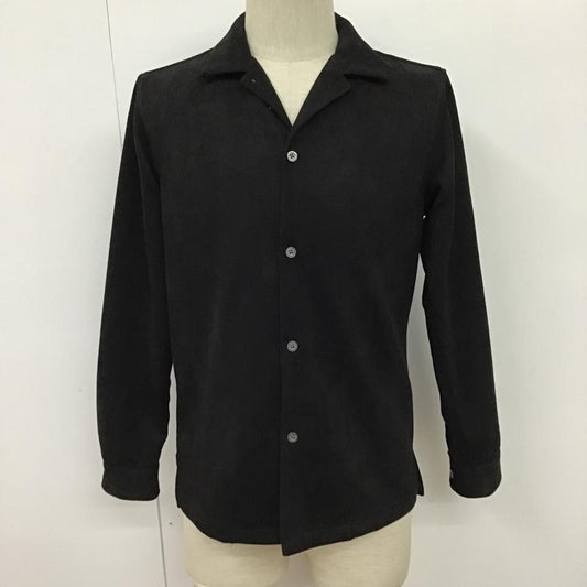 ナノユニバース nano・universe シャツ、ブラウス 長袖 672-0220006 長袖シャツ カジュアルシャツ カラーシャツ ヴェルヴェットシャツ S 無地 黒 / ブラック /  メンズ USED 古着 中古 10098142