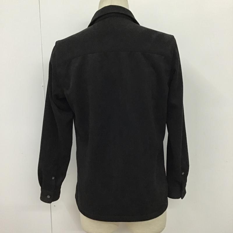 ナノユニバース nano・universe シャツ、ブラウス 長袖 672-0220006 長袖シャツ カジュアルシャツ カラーシャツ ヴェルヴェットシャツ S 無地 黒 / ブラック /  メンズ USED 古着 中古 10098142
