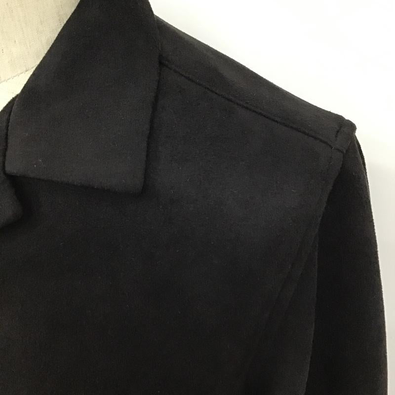 ナノユニバース nano・universe シャツ、ブラウス 長袖 672-0220006 長袖シャツ カジュアルシャツ カラーシャツ ヴェルヴェットシャツ S 無地 黒 / ブラック /  メンズ USED 古着 中古 10098142