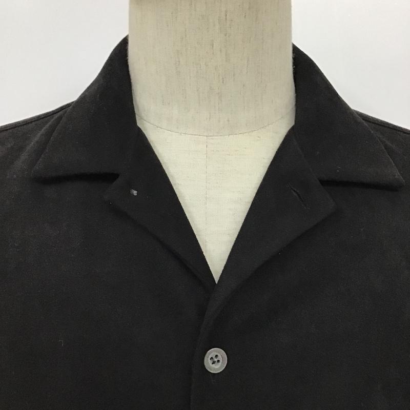 ナノユニバース nano・universe シャツ、ブラウス 長袖 672-0220006 長袖シャツ カジュアルシャツ カラーシャツ ヴェルヴェットシャツ S 無地 黒 / ブラック /  メンズ USED 古着 中古 10098142