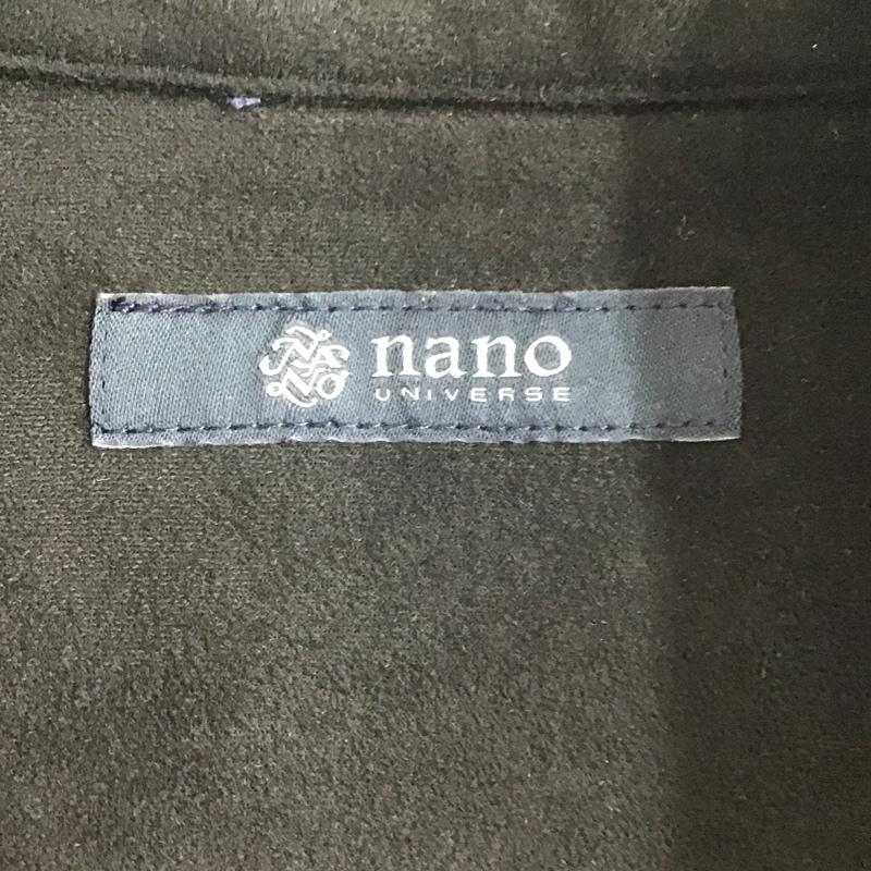 ナノユニバース nano・universe シャツ、ブラウス 長袖 672-0220006 長袖シャツ カジュアルシャツ カラーシャツ ヴェルヴェットシャツ S 無地 黒 / ブラック /  メンズ USED 古着 中古 10098142