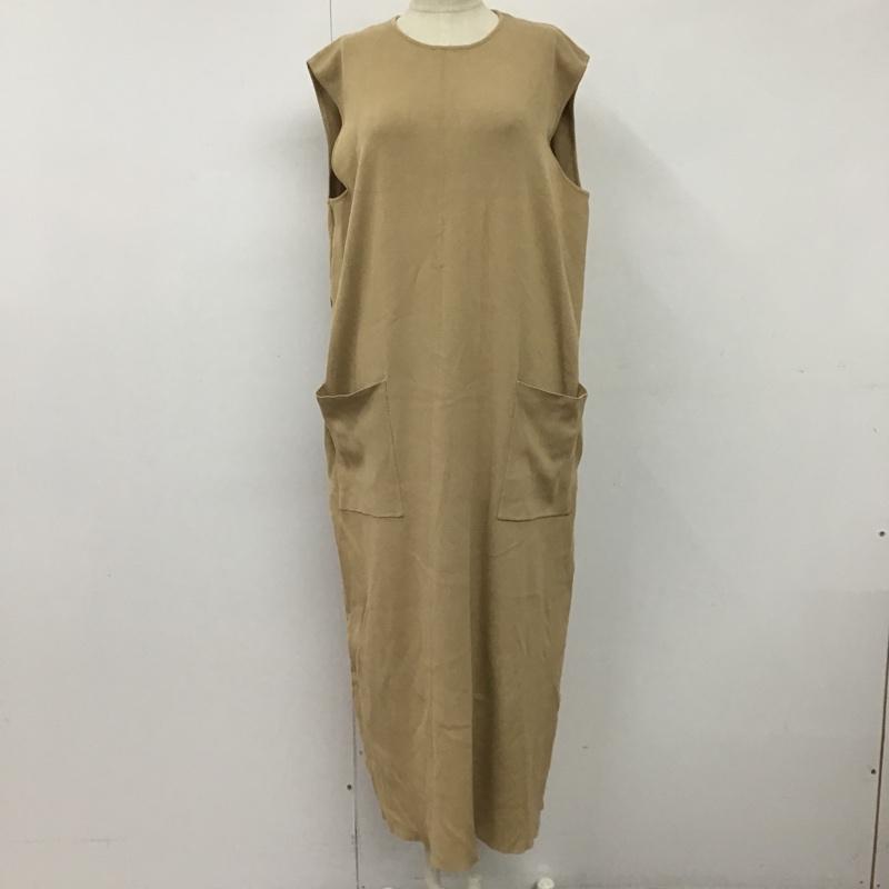 ザラ ZARA ワンピース ロングスカート ノースリーブワンピース ニットワンピース ロングワンピース カジュアルワンピース M 無地 ベージュ / ベージュ /  レディース USED 古着 中古 10098172