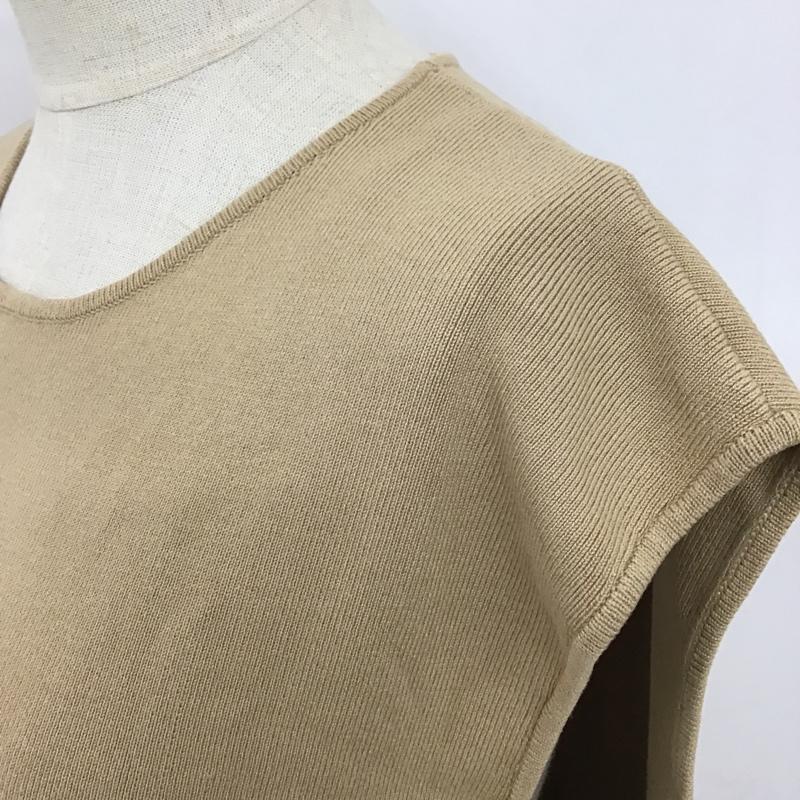 ザラ ZARA ワンピース ロングスカート ノースリーブワンピース ニットワンピース ロングワンピース カジュアルワンピース M 無地 ベージュ / ベージュ /  レディース USED 古着 中古 10098172