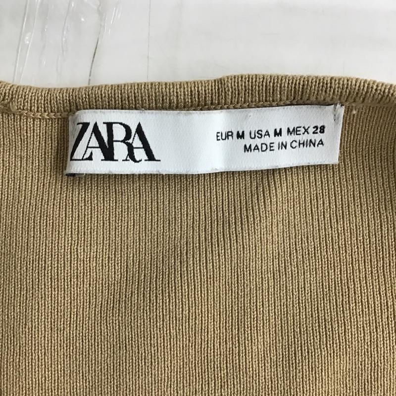 ザラ ZARA ワンピース ロングスカート ノースリーブワンピース ニットワンピース ロングワンピース カジュアルワンピース M 無地 ベージュ / ベージュ /  レディース USED 古着 中古 10098172